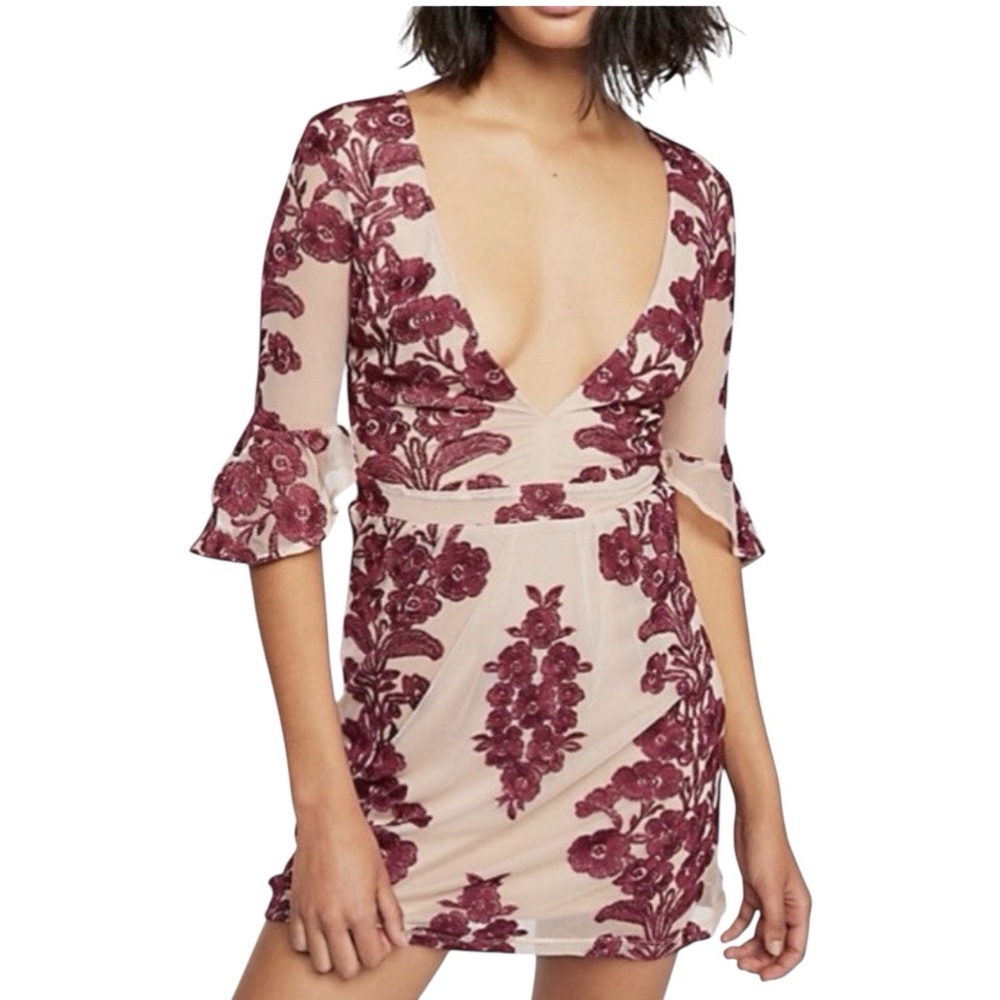 For Love and Lemons Temecula‎ embroidered mesh Dress S